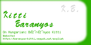 kitti baranyos business card